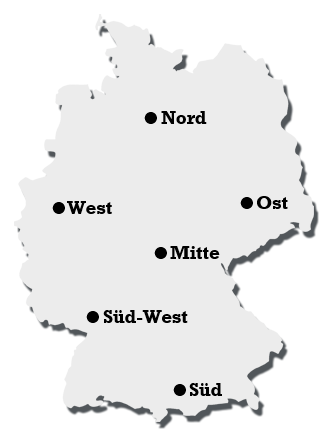Karte regionale Ansprechpartner